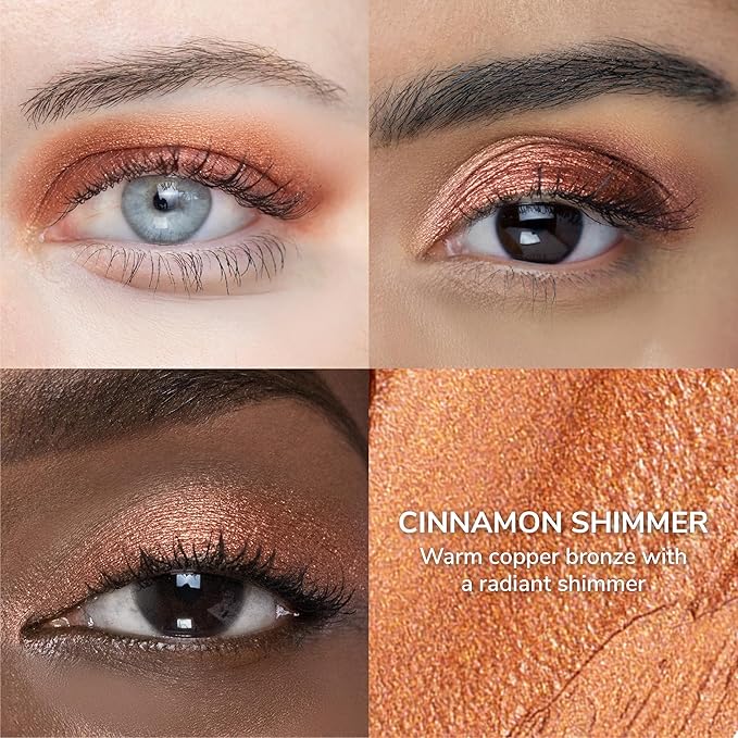 SeneGence ShadowSense EyeShadow, Cinnamon Shimmer, 0.14 Oz, Metallic Cream to Powder Eyeshadow, Long-Lasting, Anti-Aging, Waterproof, Smudge-Proof Formula for Flawless All-Day Wear