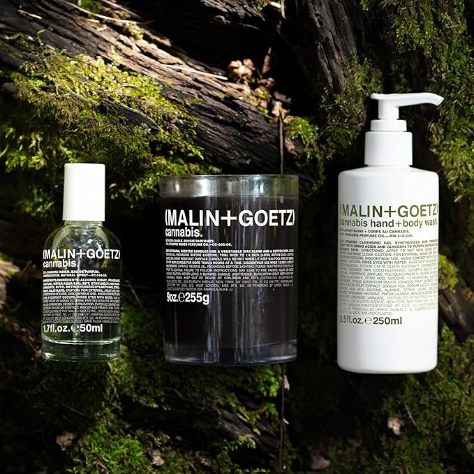 MALIN+GOETZ Hand + Body Wash | Gentle Foaming Cleanser with Botanical Extracts and Amino Acids | Hydrating, pH-Balanced, Unisex Scent | Vegan & Cruelty-Free (Cannabis, 8.5 Fl Oz)