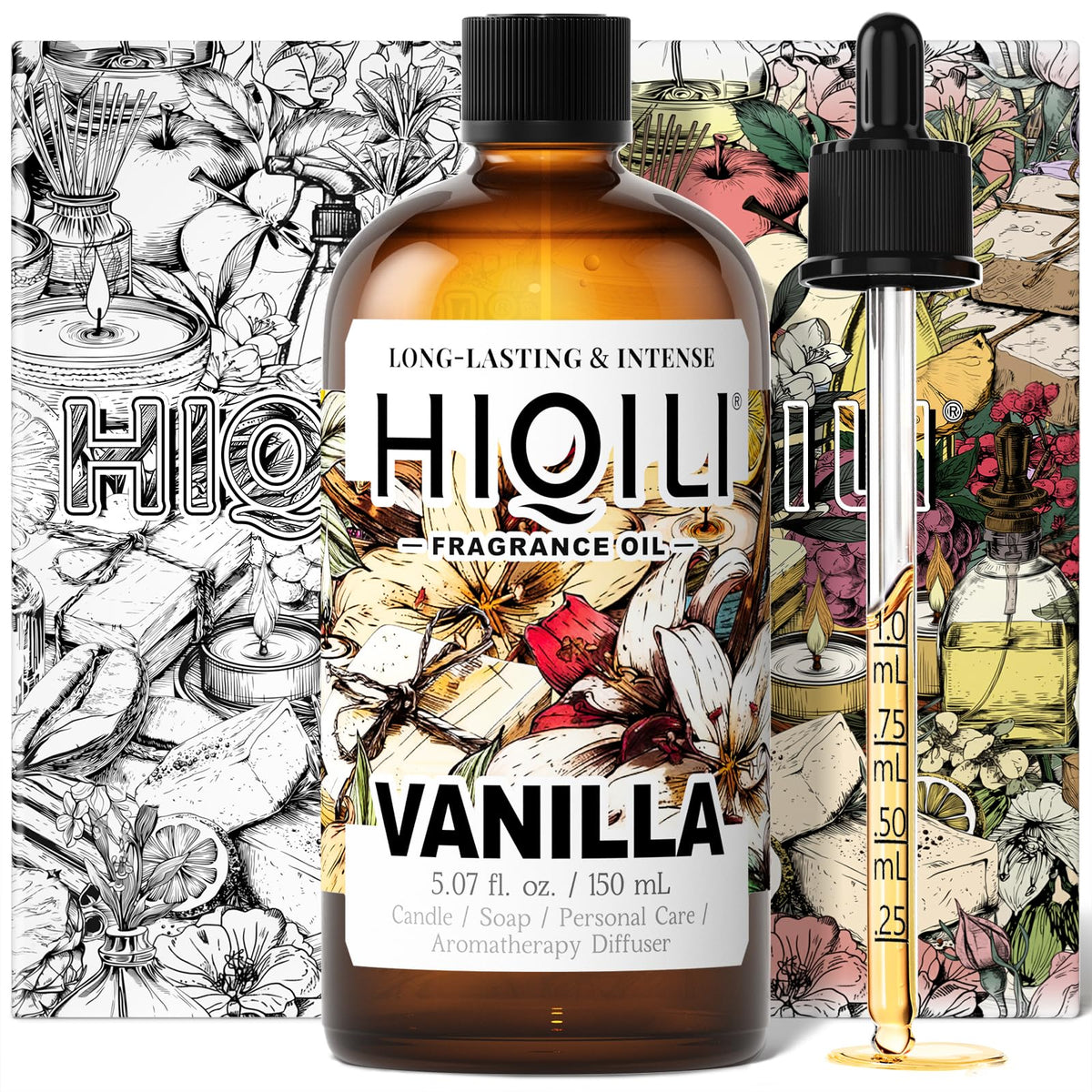 HIQILI Grape Fragrance Oil for Diffusers, Perfume & Room Spray - 5.07 Fl Oz