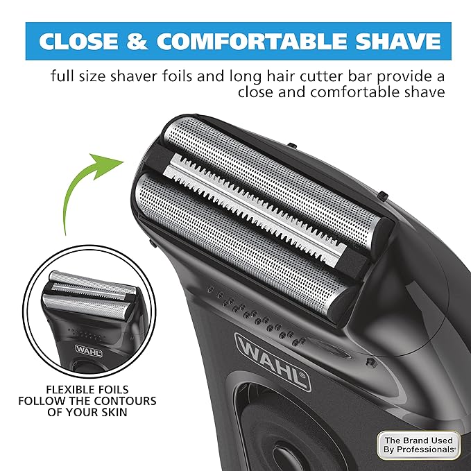 Wahl Compact Lithium-Ion Rechargeable Flexible Foil Shaver Kit & Cutter Bar