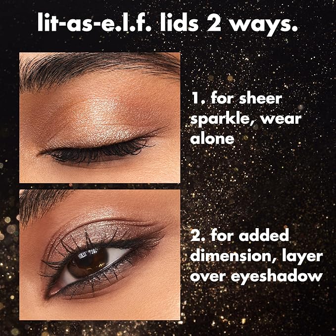 e.l.f. Fine As Fleck Glitter Eyeshadow, Straight Fire