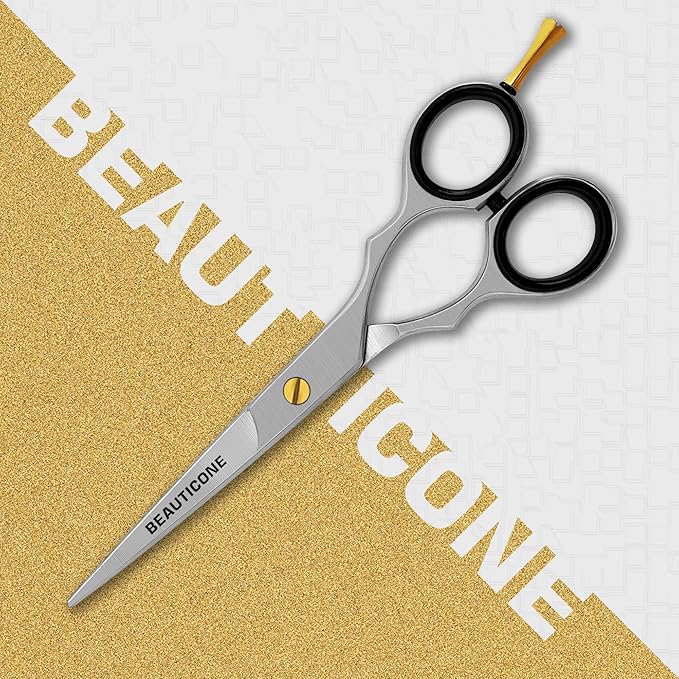 BEAUTICONE Hair Cutting Scissors | Professional Stainless Steel Barber Shears | Hairdressing Scissors | Smooth & Sharp Edge Blades - for Men/Women, Fix Screw
