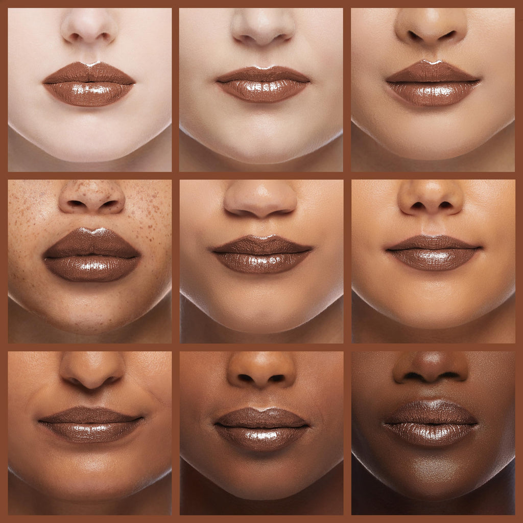 Oulac Dark Brown Lipstick for Women with Metallic 3D Shine Lightweight Hydrating Formula, High Impact Lip Color, Full Coverage Lip Makeup, Vegan & Gluten Free, Hawaii Summer(08)
