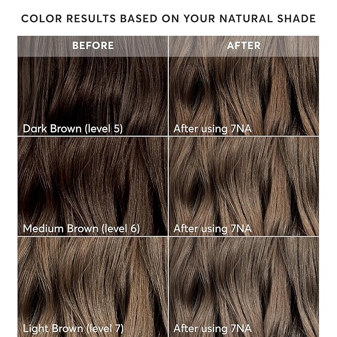 Madison Reed Radiant Hair Color Kit - 7NA Light Ash Brown with Cool Smoky Undertones (Arezzo Brown), Permanent Hair Dye, Superior Gray Coverage & Dimensional Color | PPD-Free & Ammonia-Free, 1 Pack