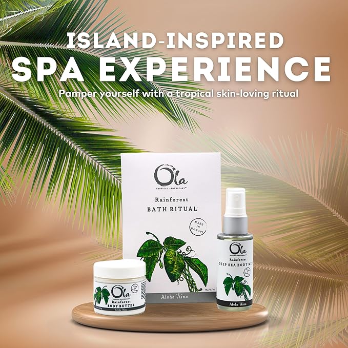 Ola Tropical Apothecary Rainforest Gift Set, Butter, Mist & Bath Ritual