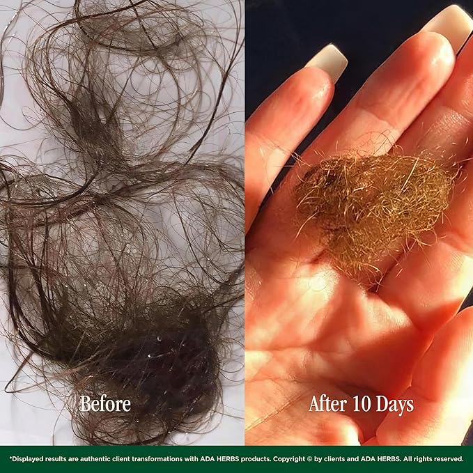 ADA HERBS Hair Oil Mask Pre-Wash & Overnight 100% Natural Hair Growth Oil with Cold Pressed Argan, Castor, Jojoba, Rosemary, Vitamin E (8.45 Fl Oz)