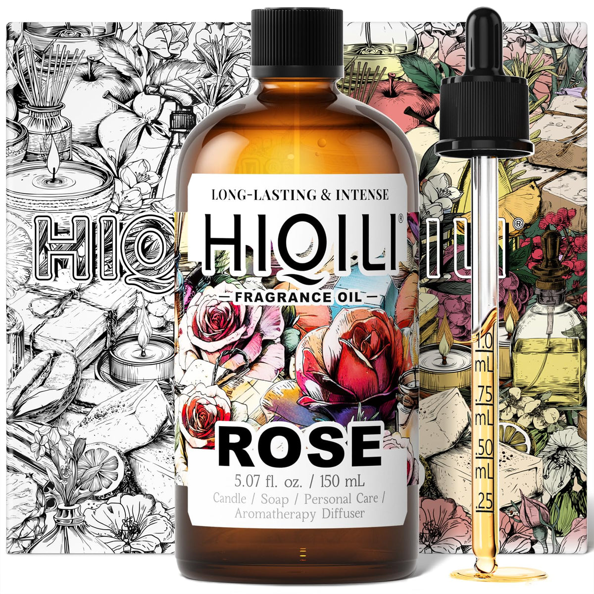 HIQILI Grape Fragrance Oil for Diffusers, Perfume & Room Spray - 5.07 Fl Oz