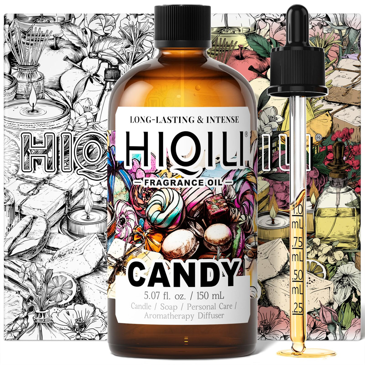 HIQILI Grape Fragrance Oil for Diffusers, Perfume & Room Spray - 5.07 Fl Oz