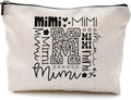 QGFM Mimi Makeup Cosmetic Bag - Mothers Day Gift for Grandma, Best Mimi Ever, Small Makeup Bag for Purse, Grandchildren Gift