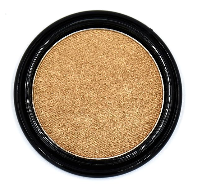 Pure Ziva Goddess Glow Nude Gold Beige Glam Baked Shimmer Pressed Powder Single Vegan Eyeshadow; Talc, Paraben & Cruelty Free
