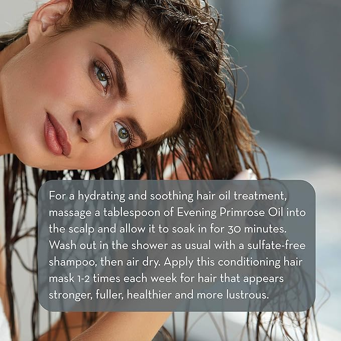 Liquid Evening Primrose Oil for Women - for Skin, Face & Hair, 4 fl oz