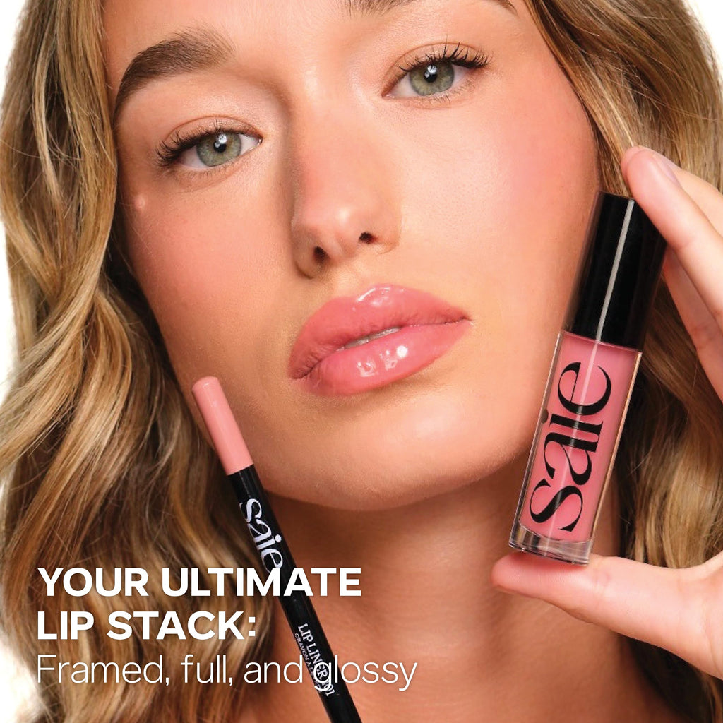 Saie Lip Liner 101 - Lip Pencil Made with a Creamy, Soft Matte Formula for a Naturally Framed or Fully Filled Look - Supercharged with Shea Butter & Jojoba Oil - French (.05 oz)