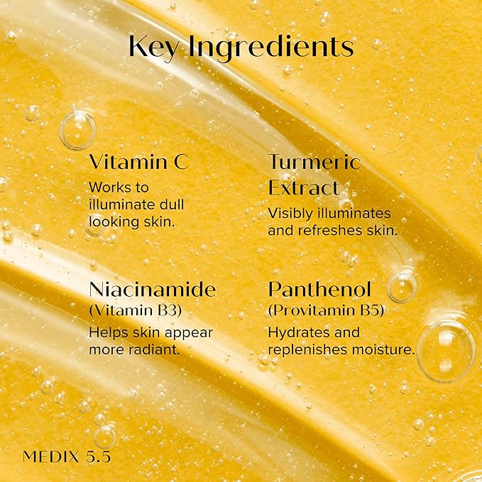 Medix 5.5 Vitamin C Body Wash + Retinol Body Lotion Crepey Skin Moisturizer 2-Piece Set, Anti Aging Body Cream + Gel Body Cleanser Skincare Set for Women, Men, & Firmer Looking Skin