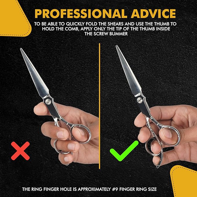 Professional Hairdressing Scissors - 6.75" Precision Hair Cutting Scissors C440 Japanese Steel, Featuring Long-lasting Sharpness and an Exquisite Design (Hair Cutting + Thinning)