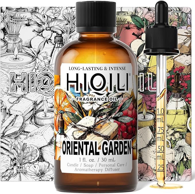 HIQILI Oriental Garden Fragrance Oil for Diffusers,Candle & Soap Making