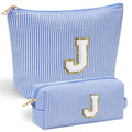 YOOLIFE Teen Girl Gifts Trendy Stuff | Makeup Bag | Cosmetic Bag | Makeup Pouch Teen Girl Gifts Trendy Stuff | Birthday Gift | Birthday Gift for Women Girls | Blue Initial J