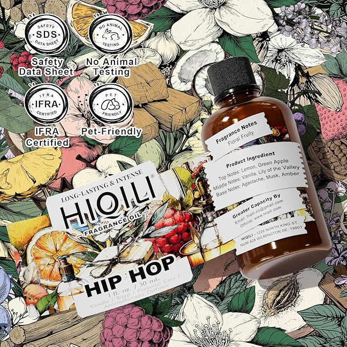 HIQILI Hip Hop Fragrance Oil for Diffuser, Home & Aromatherapy