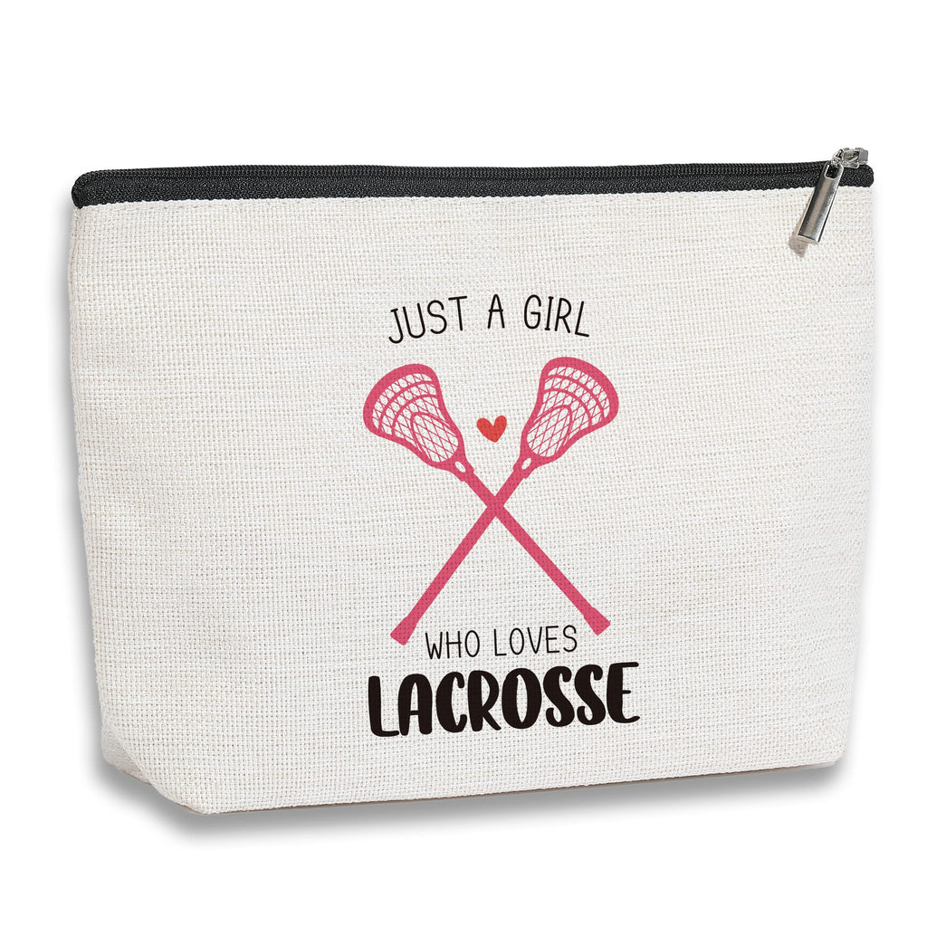 kdxpbpz Lacrosse Gifts Lacrosse Makeup Bag Gifts for Sports Players Team Birthday Gifts for Women Friend Sister BFF Bestie
