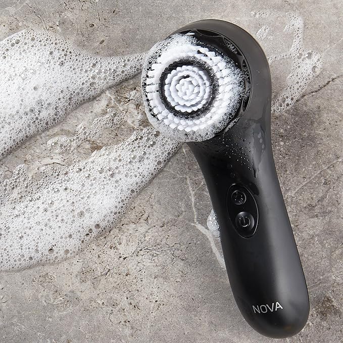 Spa Sciences NOVA - Sonic Cleansing Face Brush & Infusion System - Black