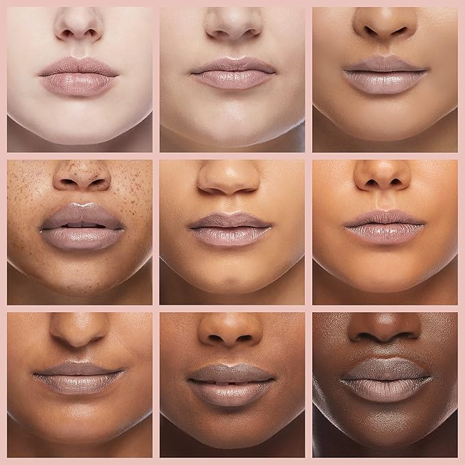 Pure Illumination Light-Up Lip Gloss with LED-Lit Applicator Brush + Side Mirror, Non-Sticky, Moisturizing Hydrating Lip Glosses with Lanolin, Jojoba Oil, & Vitamin E, Nude Beach