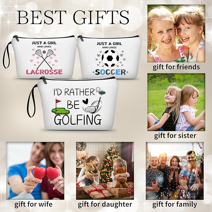 ARIOSEY Golf Gifts for Women, Small Makeup Bag and Accessory Pouch