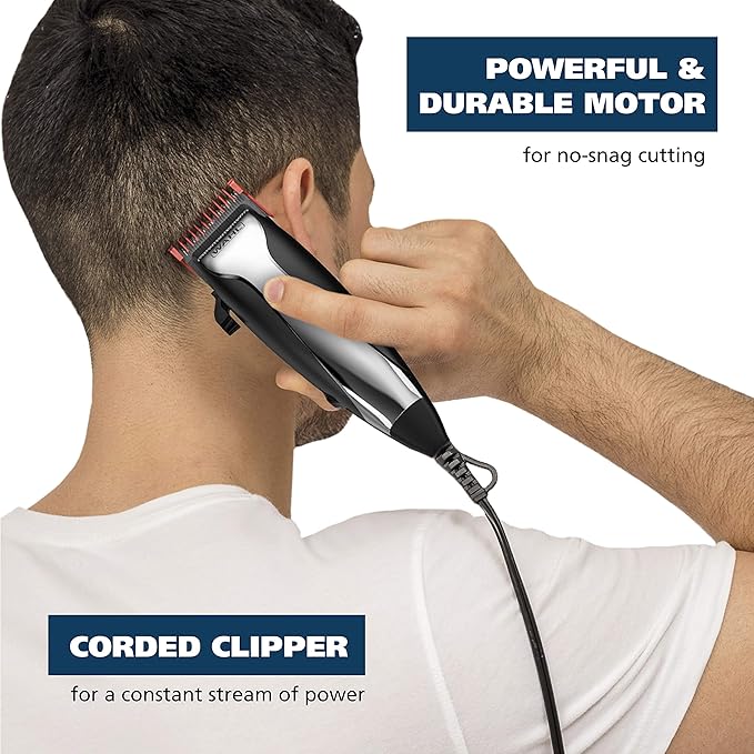 Wahl Home Haircutting Corded Clipper Kit with Adjustable Blade Taper Lever
