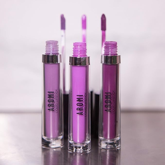 Aromi Pink Periwinkle Matte Liquid Lipstick, Purple Lilac Shade
