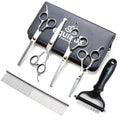 Equinox Dog Grooming Scissors & Deshedder - 7 in 1 Pet Grooming Scissors