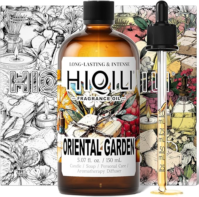 HIQILI Oriental Garden Fragrance Oil for Diffusers,Candle & Soap Making