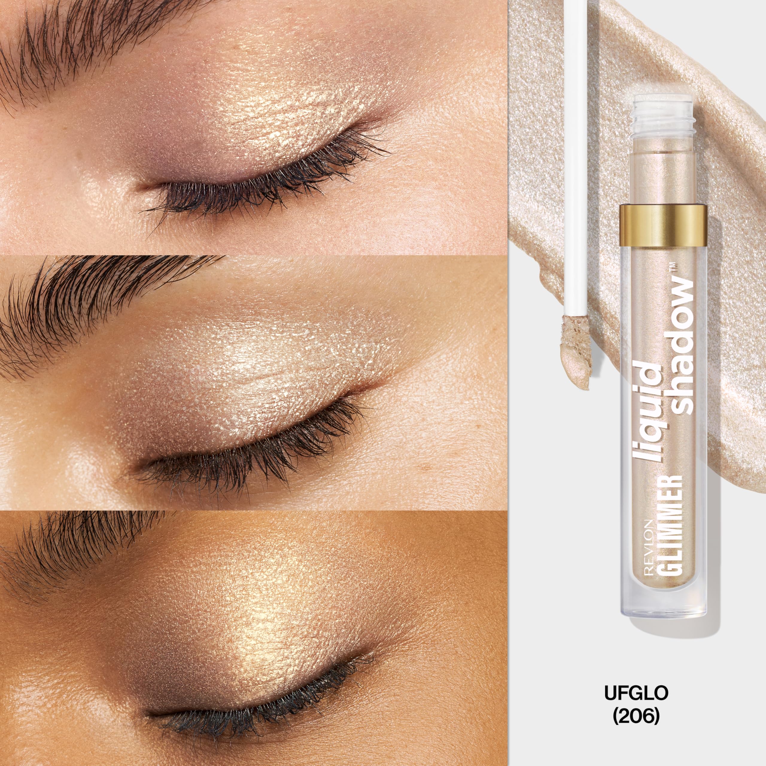 REVLON Glimmer Liquid Shadow, 206 UFGlo, 0.10 fl oz