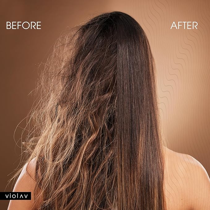 VIOLAV Heat Protectant for Hair - Hair Oil for Frizzy Hair, Damaged, Curly Hair | Hair Growth, Instant Shine, Strong Care Serum for Split Ends Curls - Travel Size, Anti Frizz Control [2 Pack]