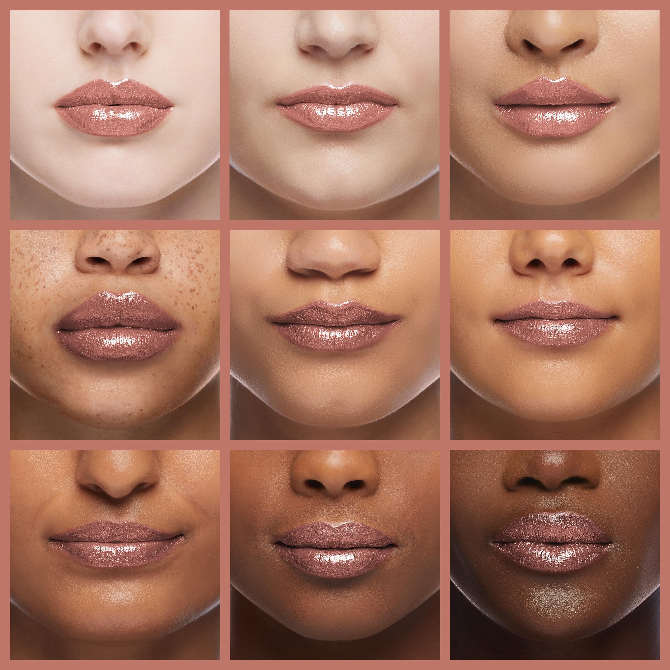 Oulac Nude Lipstick for Women with Metallic 3D Shine Lightweight Hydrating Formula, High Impact Lip Color, Vegan Beauty, Full Coverage Lip Makeup, Christmas Gifts for Women, Pure Envy(07)