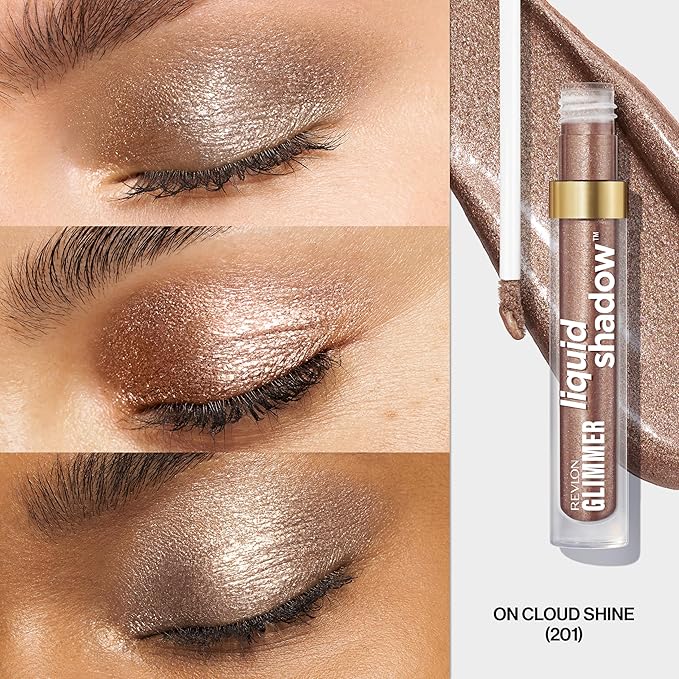 REVLON Glimmer Liquid Shadow, 201 On Cloud Shine, 0.10 fl oz