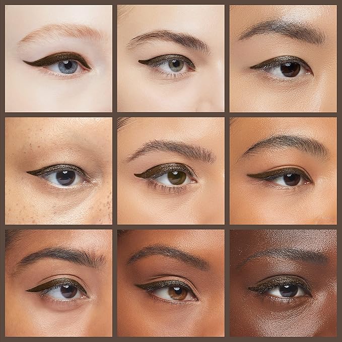 Palladio Retractable Waterproof Eyeliner, Richly Pigmented Color and Creamy, Slip Twist Up Pencil Eye Liner, Smudge Proof Long Lasting Application, All Day Wear, No Sharpener Required, Black Brown