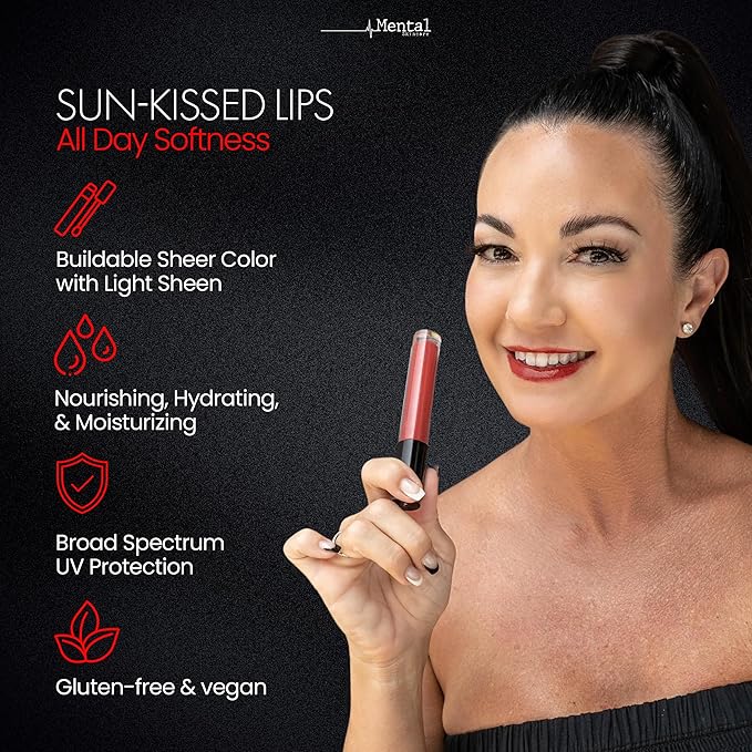Mental Skincare Nude Pink Tinted Lip gloss for Beach & Summer