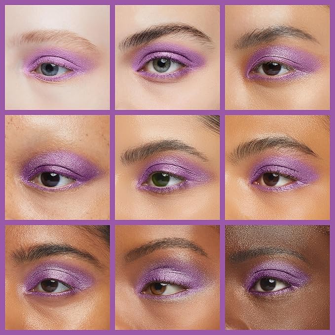 LGSZGDCN Purple Eyeshadow stick and Sponge Makeup Brush, Smooth Cream Shimmer Shadow Pencil Long Lasting Waterproof Highlighter Stick Hypoallergenic Multi-Dimensional eyes Look