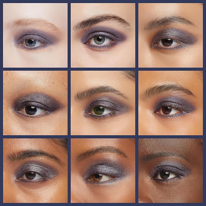 Pure Ziva Twilight Shimmering Deep Blue Navy Pressed Powder Single Vegan Eyeshadow; Talc, Paraben & Cruelty Free