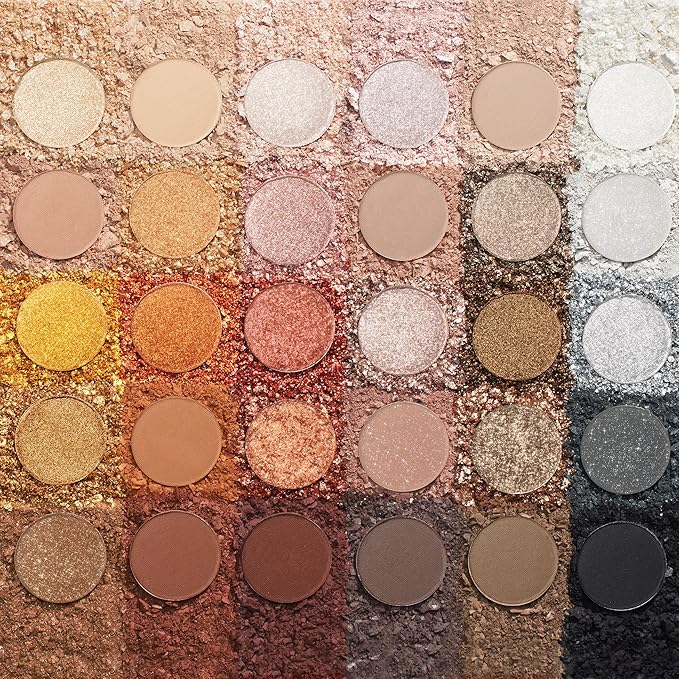 ColourPop Eyeshadow Palette - Eye Makeup Palette with Matte, Metallic, Matte Sparkle & Glitter Finishes - High-Pigment Eye Makeup with a Long-Wearing Formula - Precious Metals (1.16 oz)