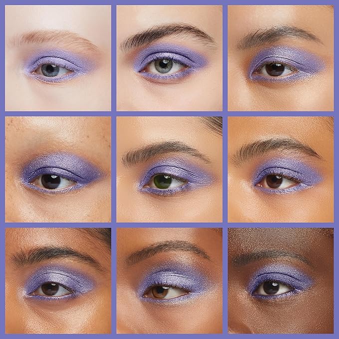 Pure Ziva Blueberry Shimmering Violet Purple Blue Pressed Powder Single Eyeshadow; Talc, Paraben & Cruelty Free