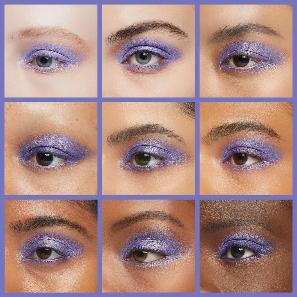 Pure Ziva Blueberry Shimmering Violet Purple Blue Pressed Powder Single Eyeshadow; Talc, Paraben & Cruelty Free