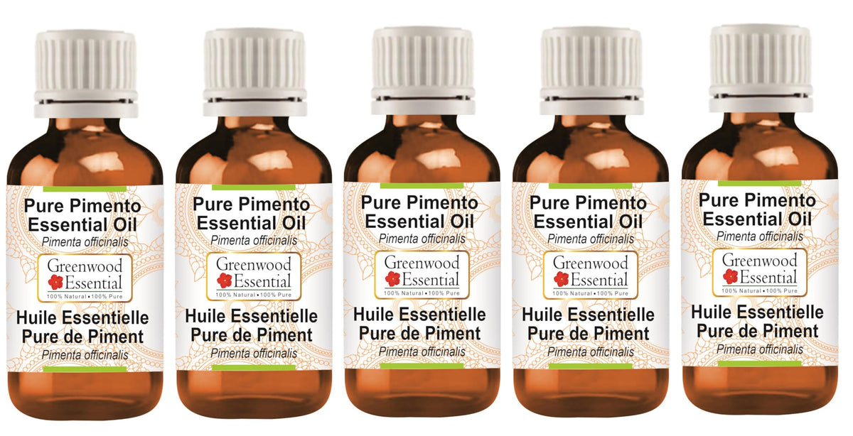 Greenwood Essential Pure Clementine Essential Oil (Citrus Clementina) Steam Distilled (Pack of Five) 100ml X 5(16.9 oz)